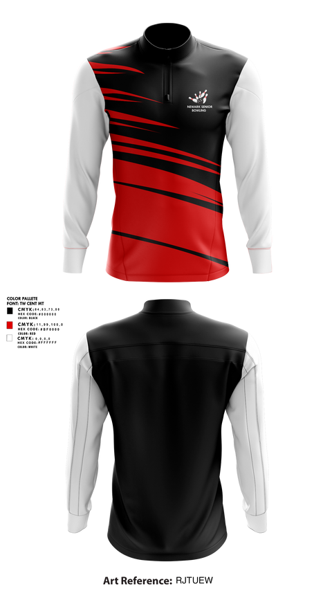 Quarter Zip Jacket, Newark Senior High School Bowling, Bowling, Teamtime, Team time, sublimation, custom sports apparel, team uniforms, spirit wear, spiritwear, sports uniforms, custom shirts, team store, custom team store, fundraiser sports, apparel fundraiser
