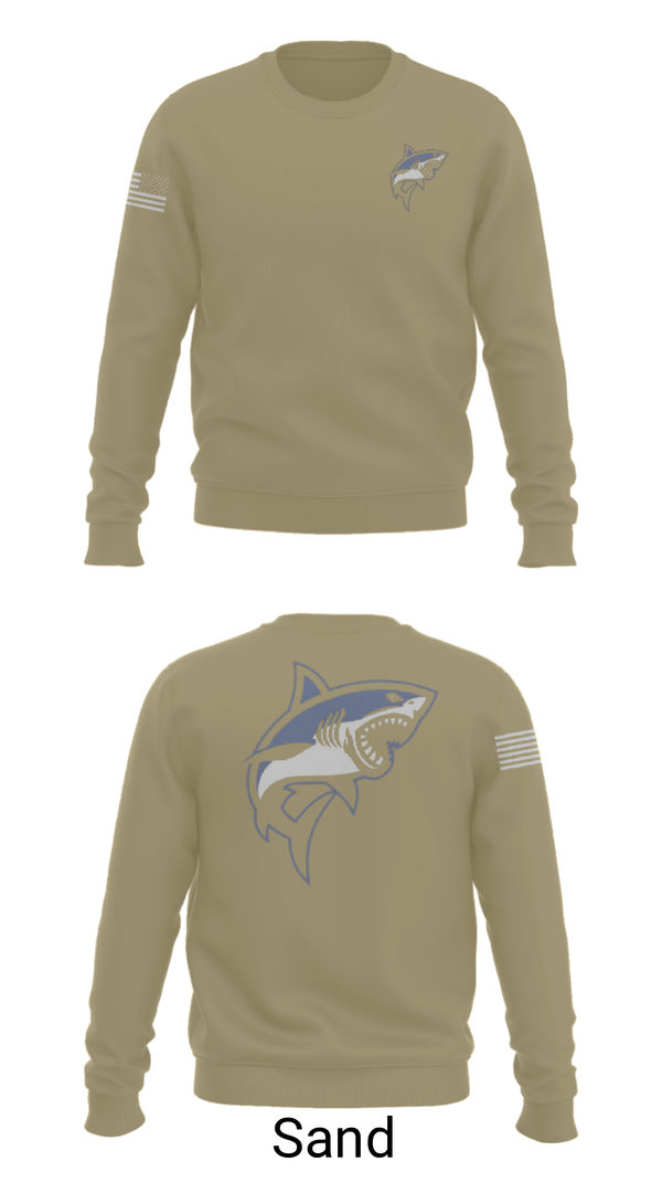 Crew Neck Sweatshirt, Great white guns, Marines, Teamtime, Team time, sublimation, custom sports apparel, team uniforms, spirit wear, spiritwear, sports uniforms, custom shirts, team store, custom team store, fundraiser sports, apparel fundraiser