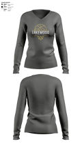 Lakewood High School Bsketball 90891143 Women's Long Sleeve V-neck Shirt - 3