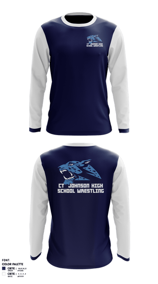 Long Sleeve Performance Shirt, CT Johnson High School Wrestling, Wrestling, Teamtime, Team time, sublimation, custom sports apparel, team uniforms, spirit wear, spiritwear, sports uniforms, custom shirts, team store, custom team store, fundraiser sports, apparel fundraiser