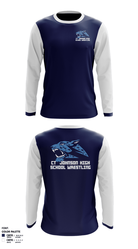 Long Sleeve Performance Shirt, CT Johnson High School Wrestling, Wrestling, Teamtime, Team time, sublimation, custom sports apparel, team uniforms, spirit wear, spiritwear, sports uniforms, custom shirts, team store, custom team store, fundraiser sports, apparel fundraiser