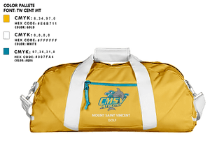 Duffle Bag, College of Mount Saint Vincent Golf, Golf, Teamtime, Team time, sublimation, custom sports apparel, team uniforms, spirit wear, spiritwear, sports uniforms, custom shirts, team store, custom team store, fundraiser sports, apparel fundraiser