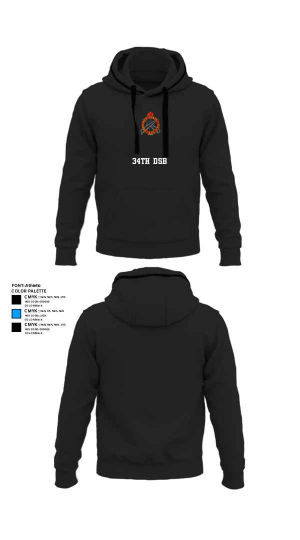 Hoodie, 34th DSB, Army, Teamtime, Team time, sublimation, custom sports apparel, team uniforms, spirit wear, spiritwear, sports uniforms, custom shirts, team store, custom team store, fundraiser sports, apparel fundraiser