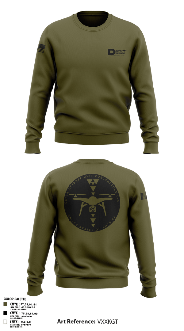 Crew Neck Sweatshirt, Delta Defense Unit, Police, Teamtime, Team time, sublimation, custom sports apparel, team uniforms, spirit wear, spiritwear, sports uniforms, custom shirts, team store, custom team store, fundraiser sports, apparel fundraiser