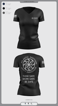 LinVille Women's Short Sleeve V-neck Shirt - 11