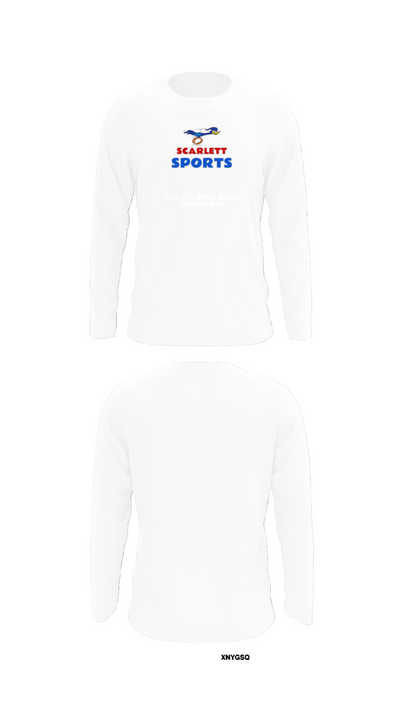 Scarlett Middle School Cross Country 8985739 Long Sleeve Performance Shirt - 8