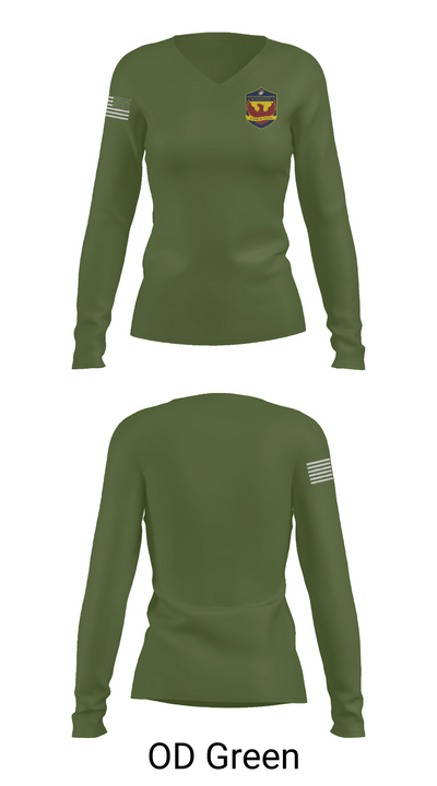 Wounded Warrior Battalion West 51783388 Women's Long Sleeve V-neck Shirt - 57