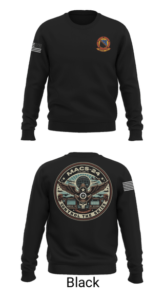 Crew Neck Sweatshirt, MACS 24 ATC Detachment A, Marines, Teamtime, Team time, sublimation, custom sports apparel, team uniforms, spirit wear, spiritwear, sports uniforms, custom shirts, team store, custom team store, fundraiser sports, apparel fundraiser