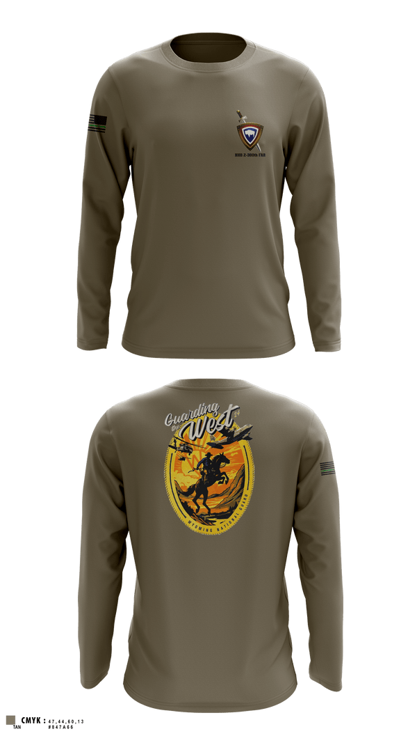 Long Sleeve Performance Shirt, HHB 2-300th FAR, National Guard, Teamtime, Team time, sublimation, custom sports apparel, team uniforms, spirit wear, spiritwear, sports uniforms, custom shirts, team store, custom team store, fundraiser sports, apparel fundraiser