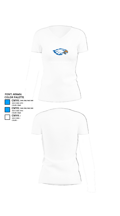 Paris High School Volleyball 36255001 Women's Short Sleeve V-neck Shirt - 18