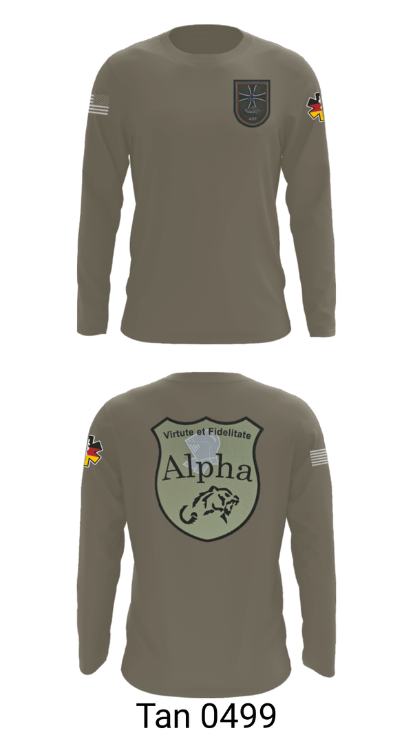 Long Sleeve Performance Shirt, 4./401 PzGrenBtl, Army, Teamtime, Team time, sublimation, custom sports apparel, team uniforms, spirit wear, spiritwear, sports uniforms, custom shirts, team store, custom team store, fundraiser sports, apparel fundraiser