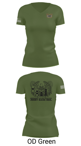 Womens Short Sleeve Vneck Shirt, Doughboy Silver Chapter, National Guard, Teamtime, Team time, sublimation, custom sports apparel, team uniforms, spirit wear, spiritwear, sports uniforms, custom shirts, team store, custom team store, fundraiser sports, apparel fundraiser