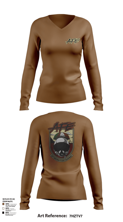 162 AFE 73313729 Women's Long Sleeve V-neck Shirt - 157