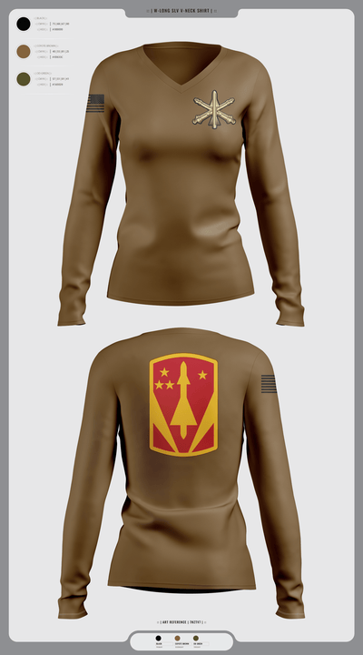4-3 ADA 55902585 Women's Long Sleeve V-neck Shirt -1 2