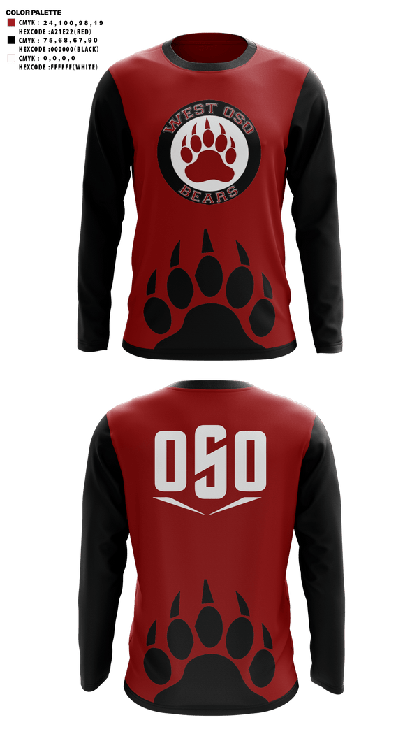 Long Sleeve Performance Shirt, West Oso High School Cheer, Cheer, Teamtime, Team time, sublimation, custom sports apparel, team uniforms, spirit wear, spiritwear, sports uniforms, custom shirts, team store, custom team store, fundraiser sports, apparel fundraiser