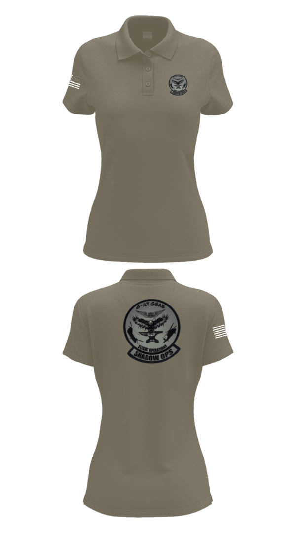 Women's Short Sleeve Performance Polo, Iron Eagle Shadow Ops, Army, Teamtime, Team time, sublimation, custom sports apparel, team uniforms, spirit wear, spiritwear, sports uniforms, custom shirts, team store, custom team store, fundraiser sports, apparel fundraiser