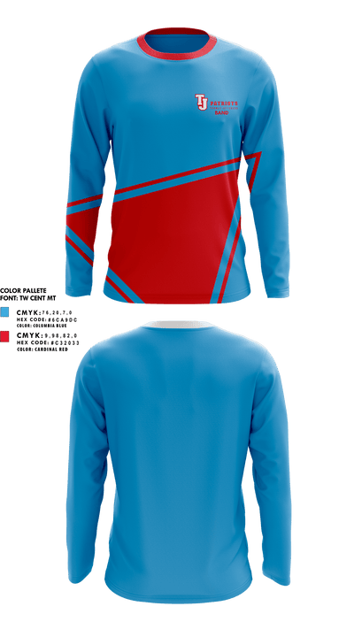 Thomas Jefferson High School Band 48394824 Long Sleeve Performance Shirt - 1