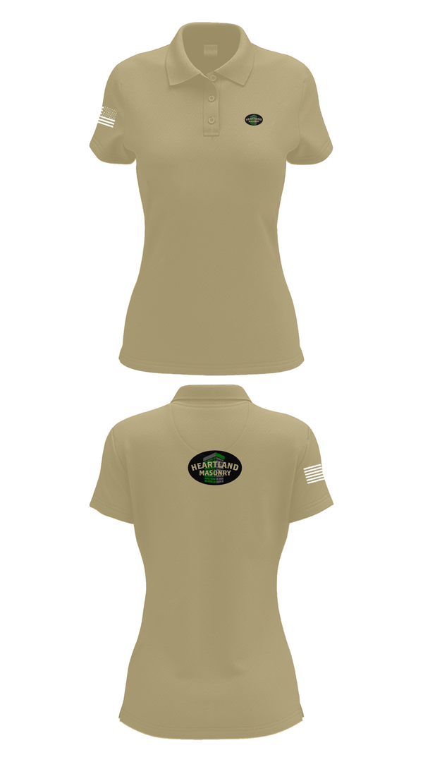 Womens Short Sleeve Performance Polo, Heartland masonry, , Teamtime, Team time, sublimation, custom sports apparel, team uniforms, spirit wear, spiritwear, sports uniforms, custom shirts, team store, custom team store, fundraiser sports, apparel fundraiser