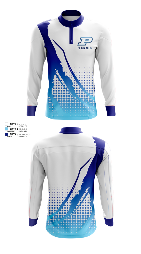 Quarter Zip Jacket, Miami Palmetto Senior High School Tennis, Tennis, Teamtime, Team time, sublimation, custom sports apparel, team uniforms, spirit wear, spiritwear, sports uniforms, custom shirts, team store, custom team store, fundraiser sports, apparel fundraiser