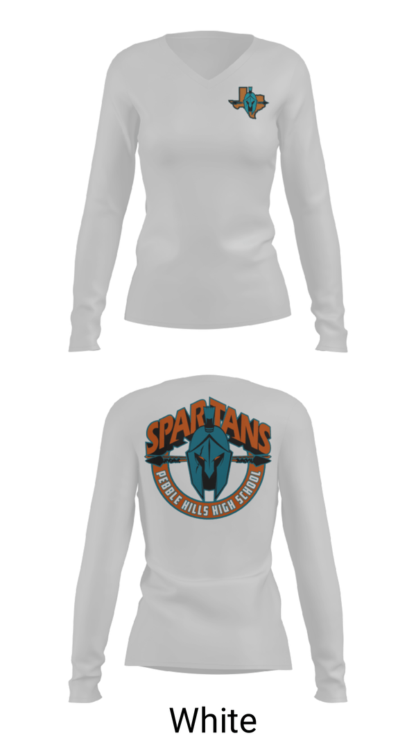 Women's Long Sleeve Vneck Shirt, Spartans, Women's Basketball, Teamtime, Team time, sublimation, custom sports apparel, team uniforms, spirit wear, spiritwear, sports uniforms, custom shirts, team store, custom team store, fundraiser sports, apparel fundraiser