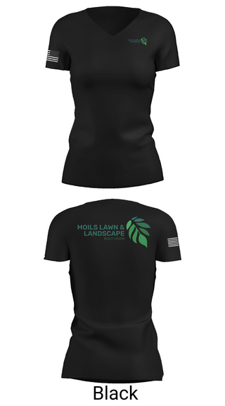 Womens Short Sleeve Vneck Shirt, Moils Lawn and landscape, , Teamtime, Team time, sublimation, custom sports apparel, team uniforms, spirit wear, spiritwear, sports uniforms, custom shirts, team store, custom team store, fundraiser sports, apparel fundraiser