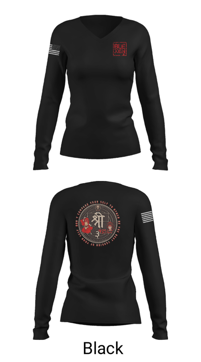 Blexen69 70949360 Women's Long Sleeve V-neck Shirt - 37