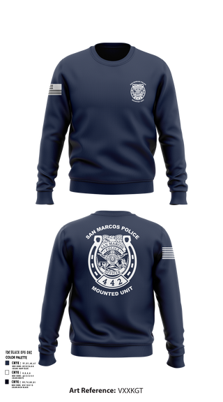 Crew Neck Sweatshirt, San Marcos Police Mounted Unit, , Teamtime, Team time, sublimation, custom sports apparel, team uniforms, spirit wear, spiritwear, sports uniforms, custom shirts, team store, custom team store, fundraiser sports, apparel fundraiser