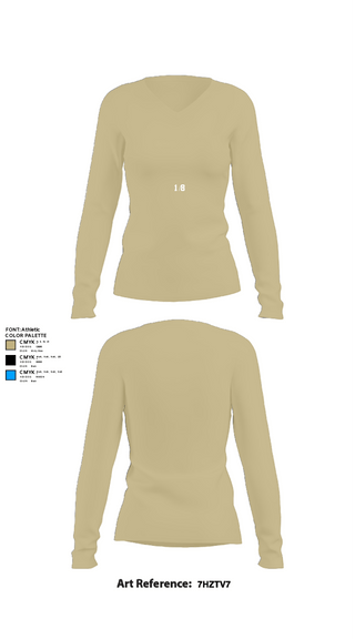 Women's Long Sleeve Vneck Shirt, 1/8, Marines, Teamtime, Team time, sublimation, custom sports apparel, team uniforms, spirit wear, spiritwear, sports uniforms, custom shirts, team store, custom team store, fundraiser sports, apparel fundraiser