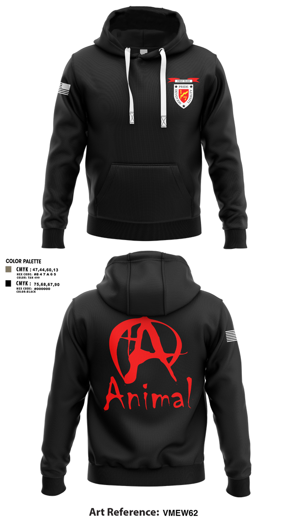 Hoodie, 1/7 animal, Marines, Teamtime, Team time, sublimation, custom sports apparel, team uniforms, spirit wear, spiritwear, sports uniforms, custom shirts, team store, custom team store, fundraiser sports, apparel fundraiser