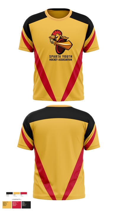 Sparta Youth Hockey 61438224 Short Sleeve Performance Shirt - 3