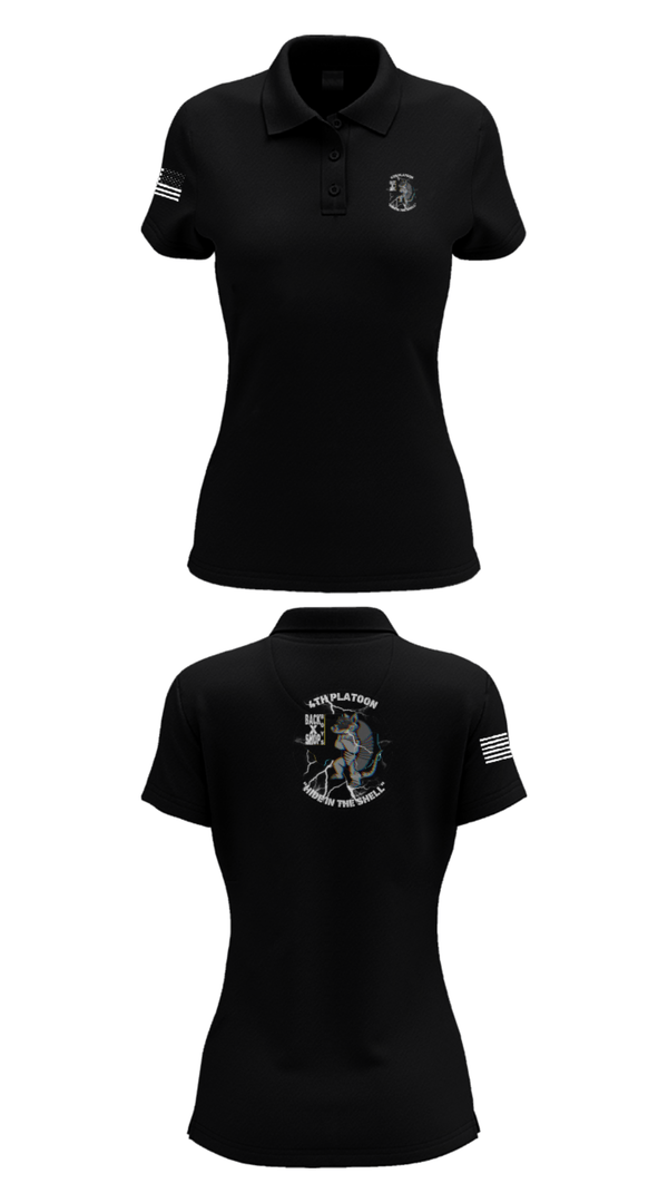 Women's Short Sleeve Performance Polo, 90th ASB B co 4Th Platoon, Army, Teamtime, Team time, sublimation, custom sports apparel, team uniforms, spirit wear, spiritwear, sports uniforms, custom shirts, team store, custom team store, fundraiser sports, apparel fundraiser