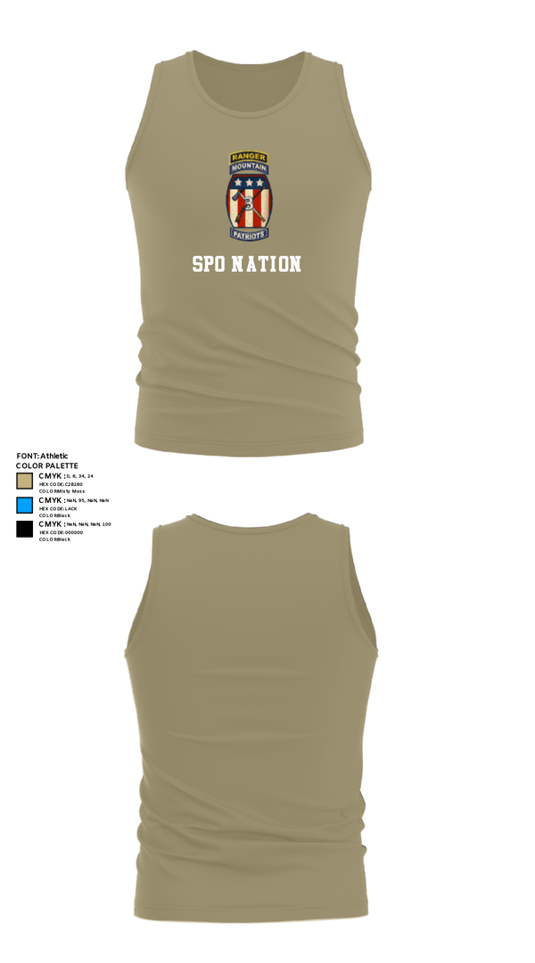 Tank Top, SPO Nation, Army, Teamtime, Team time, sublimation, custom sports apparel, team uniforms, spirit wear, spiritwear, sports uniforms, custom shirts, team store, custom team store, fundraiser sports, apparel fundraiser