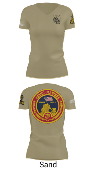 Womens Short Sleeve Vneck Shirt, Rogue Valley, Marines, Teamtime, Team time, sublimation, custom sports apparel, team uniforms, spirit wear, spiritwear, sports uniforms, custom shirts, team store, custom team store, fundraiser sports, apparel fundraiser