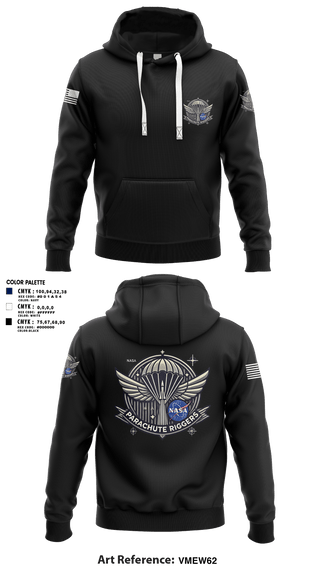 Hoodie, NASA PARACHUTE RIGGERS, , Teamtime, Team time, sublimation, custom sports apparel, team uniforms, spirit wear, spiritwear, sports uniforms, custom shirts, team store, custom team store, fundraiser sports, apparel fundraiser