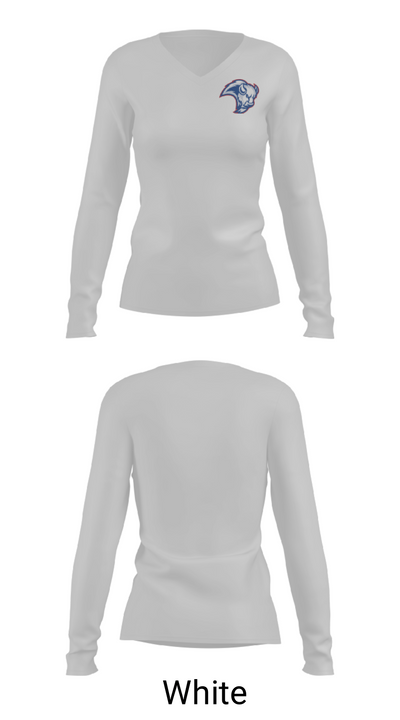 Jefferson County Middle School Volleyball 50432367 Women's Long Sleeve V-neck Shirt - 16