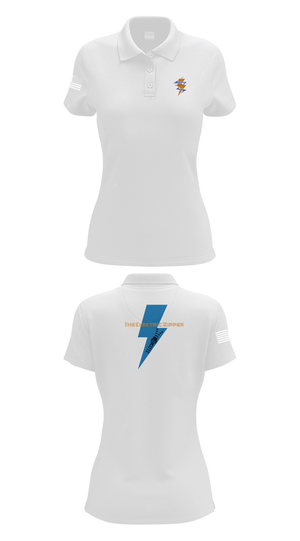 Womens Short Sleeve Performance Polo, The Electric Zipper, , Teamtime, Team time, sublimation, custom sports apparel, team uniforms, spirit wear, spiritwear, sports uniforms, custom shirts, team store, custom team store, fundraiser sports, apparel fundraiser