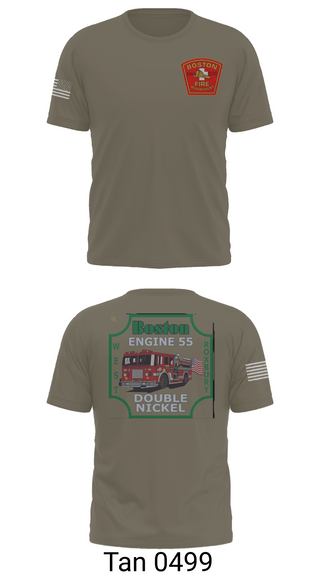 Short Sleeve Performance Shirt, Boston Fire Department Engine 55, , Teamtime, Team time, sublimation, custom sports apparel, team uniforms, spirit wear, spiritwear, sports uniforms, custom shirts, team store, custom team store, fundraiser sports, apparel fundraiser