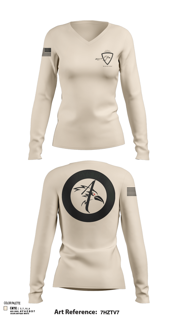 Womens Long Sleeve Vneck Shirt, 1055th Trans 1st Plt, National Guard, Teamtime, Team time, sublimation, custom sports apparel, team uniforms, spirit wear, spiritwear, sports uniforms, custom shirts, team store, custom team store, fundraiser sports, apparel fundraiser
