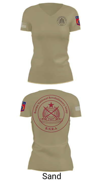 B.N.R.A 22892000 Women's Short Sleeve V-neck Shirt - 88