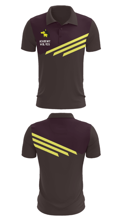 Academy Wolves 37011812 Short Sleeve Performance Polo - 29