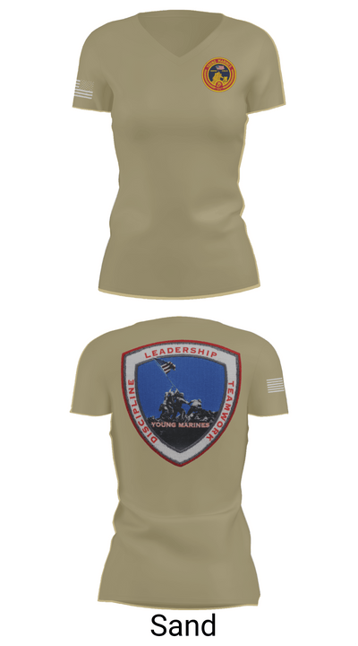 Lancaster County Young Marines 89976049 Women's Short Sleeve V-neck Shirt - 88