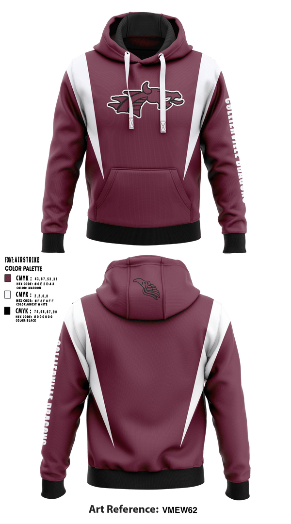 Hoodie, Collierville Dragons, Track & Field, Teamtime, Team time, sublimation, custom sports apparel, team uniforms, spirit wear, spiritwear, sports uniforms, custom shirts, team store, custom team store, fundraiser sports, apparel fundraiser