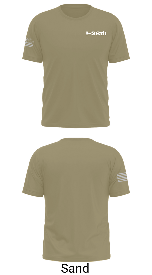 Old School Cotton Feel Shirt, 1-38th, Army, Teamtime, Team time, sublimation, custom sports apparel, team uniforms, spirit wear, spiritwear, sports uniforms, custom shirts, team store, custom team store, fundraiser sports, apparel fundraiser