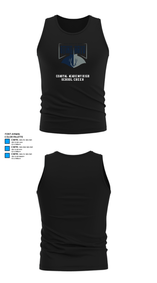 Tank Top, Coastal Academy High School Cheer, Cheer, Teamtime, Team time, sublimation, custom sports apparel, team uniforms, spirit wear, spiritwear, sports uniforms, custom shirts, team store, custom team store, fundraiser sports, apparel fundraiser