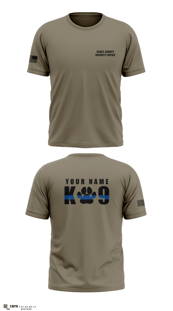 Short Sleeve Performance Shirt, Vance County Sheriff's Office  K9 Unit, Police, Teamtime, Team time, sublimation, custom sports apparel, team uniforms, spirit wear, spiritwear, sports uniforms, custom shirts, team store, custom team store, fundraiser sports, apparel fundraiser