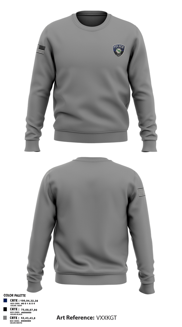 Crew Neck Sweatshirt, Colbert PDColbert PD, , Teamtime, Team time, sublimation, custom sports apparel, team uniforms, spirit wear, spiritwear, sports uniforms, custom shirts, team store, custom team store, fundraiser sports, apparel fundraiser