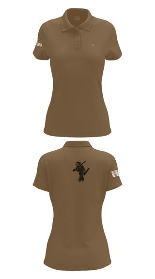 Womens Short Sleeve Performance Polo, 2-5 CAV Snipers, Army, Teamtime, Team time, sublimation, custom sports apparel, team uniforms, spirit wear, spiritwear, sports uniforms, custom shirts, team store, custom team store, fundraiser sports, apparel fundraiser