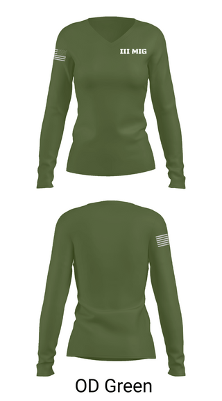Womens Long Sleeve Vneck Shirt, III MIG, , Teamtime, Team time, sublimation, custom sports apparel, team uniforms, spirit wear, spiritwear, sports uniforms, custom shirts, team store, custom team store, fundraiser sports, apparel fundraiser