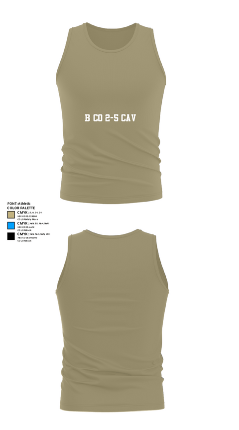 Tank Top, B Co 2-5 CAV, , Teamtime, Team time, sublimation, custom sports apparel, team uniforms, spirit wear, spiritwear, sports uniforms, custom shirts, team store, custom team store, fundraiser sports, apparel fundraiser