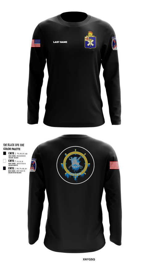Long Sleeve Performance Shirt, Ice Company, 1-32 Infantry, Army, Teamtime, Team time, sublimation, custom sports apparel, team uniforms, spirit wear, spiritwear, sports uniforms, custom shirts, team store, custom team store, fundraiser sports, apparel fundraiser